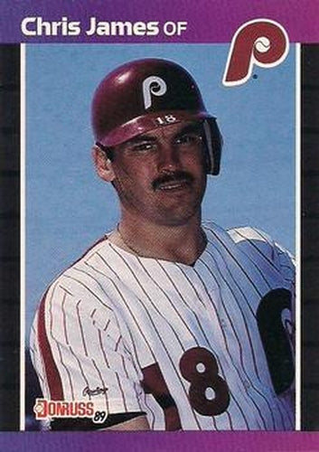 #312 Chris James - Philadelphia Phillies - 1989 Donruss Baseball