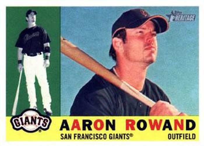#312 Aaron Rowand - San Francisco Giants - 2009 Topps Heritage Baseball