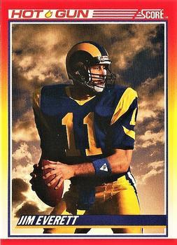 #312 Jim Everett - Los Angeles Rams - 1990 Score Football