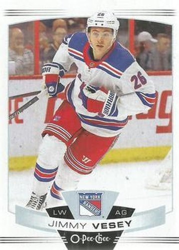 #312 Jimmy Vesey - New York Rangers - 2019-20 O-Pee-Chee Hockey