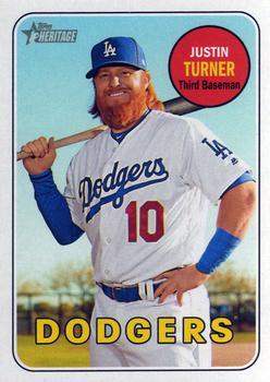 #312 Justin Turner - Los Angeles Dodgers - 2018 Topps Heritage Baseball