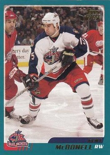 #312 Kent McDonell - Columbus Blue Jackets - 2003-04 Topps Hockey