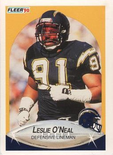 #312 Leslie O'Neal - San Diego Chargers - 1990 Fleer Football