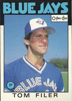 #312 Tom Filer - Toronto Blue Jays - 1986 O-Pee-Chee Baseball