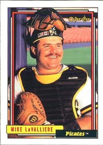 #312 Mike LaValliere - Pittsburgh Pirates - 1992 O-Pee-Chee Baseball
