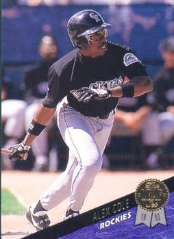 #312 Alex Cole - Colorado Rockies - 1993 Leaf Baseball