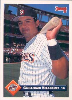 #312 Guillermo Velasquez - San Diego Padres - 1993 Donruss Baseball