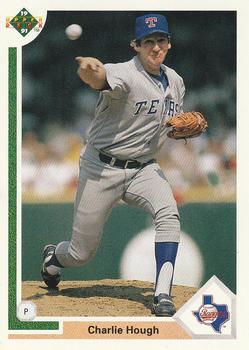 #313 Charlie Hough - Texas Rangers - 1991 Upper Deck Baseball