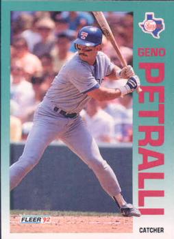 #313 Geno Petralli - Texas Rangers - 1992 Fleer Baseball