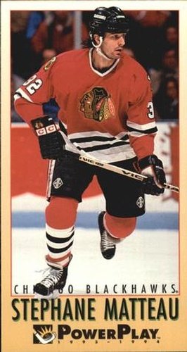 #313 Stephane Matteau - Chicago Blackhawks - 1993-94 Fleer PowerPlay Hockey