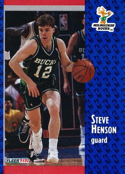 #313 Steve Henson - Milwaukee Bucks - 1991-92 Fleer Basketball