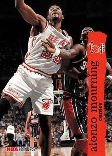#313 Alonzo Mourning - Miami Heat - 1995-96 Hoops Basketball