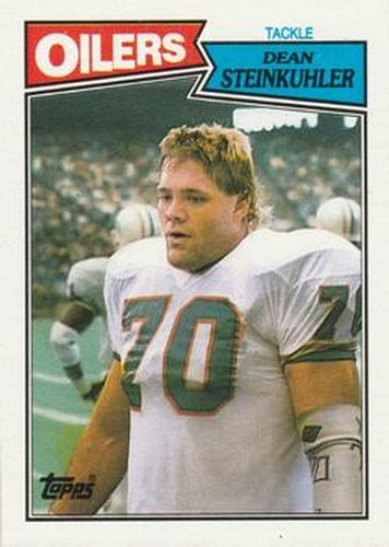 #313 Dean Steinkuhler - Houston Oilers - 1987 Topps Football