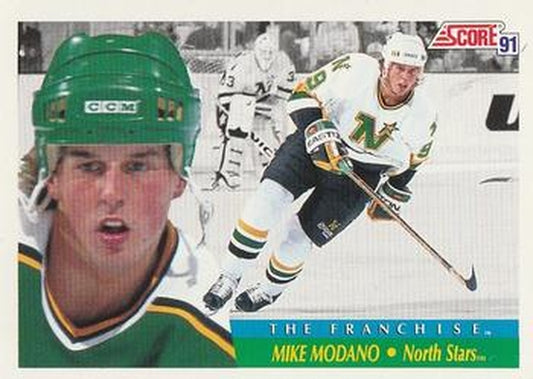 #313 Mike Modano - Minnesota North Stars - 1991-92 Score Canadian Bilingual Hockey