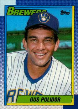 #313 Gus Polidor - Milwaukee Brewers - 1990 Topps Baseball