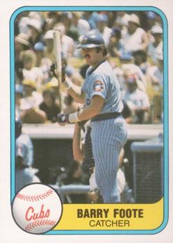 #313 Barry Foote - Chicago Cubs - 1981 Fleer Baseball