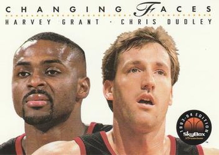 #313 Harvey Grant / Chris Dudley - Portland Trail Blazers - 1993-94 SkyBox Premium Basketball