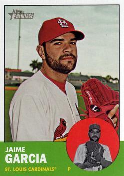 #313 Jaime Garcia - St. Louis Cardinals - 2012 Topps Heritage Baseball