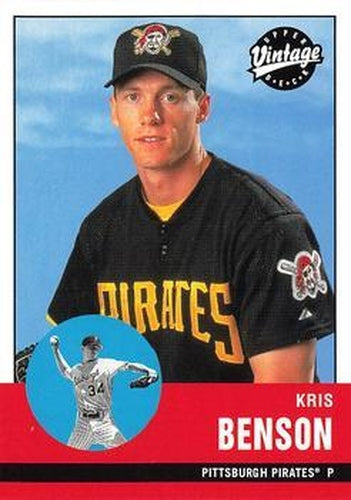 #313 Kris Benson - Pittsburgh Pirates - 2001 Upper Deck Vintage Baseball