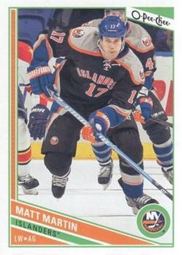 #313 Matt Martin - New York Islanders - 2013-14 O-Pee-Chee Hockey
