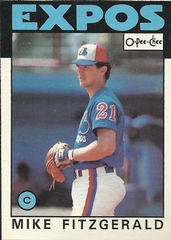 #313 Mike Fitzgerald - Montreal Expos - 1986 O-Pee-Chee Baseball