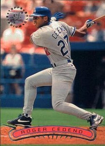 #313 Roger Cedeno - Los Angeles Dodgers - 1996 Stadium Club Baseball