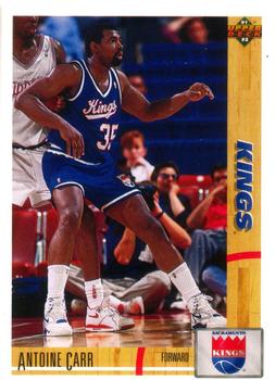 #313 Antoine Carr - Sacramento Kings - 1991-92 Upper Deck Basketball