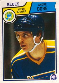 #313 Andre Dore - St. Louis Blues - 1983-84 O-Pee-Chee Hockey