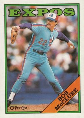 #313 Bob McClure - Montreal Expos - 1988 O-Pee-Chee Baseball
