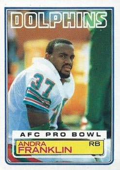 #313 Andra Franklin - Miami Dolphins - 1983 Topps Football