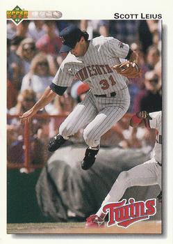 #313 Scott Leius - Minnesota Twins - 1992 Upper Deck Baseball
