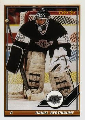 #313 Daniel Berthiaume - Los Angeles Kings - 1991-92 O-Pee-Chee Hockey