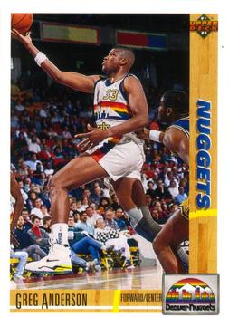 #314 Greg Anderson - Denver Nuggets - 1991-92 Upper Deck Basketball