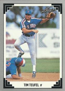 #314 Tim Teufel - New York Mets - 1991 Leaf Baseball