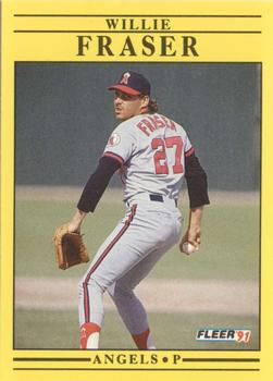#314 Willie Fraser - California Angels - 1991 Fleer Baseball