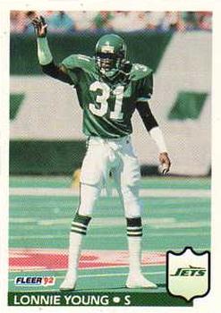 #314 Lonnie Young - New York Jets - 1992 Fleer Football