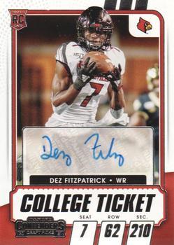 #314 Dez Fitzpatrick - Louisville Cardinals - 2021 Panini Contenders Draft Picks Football