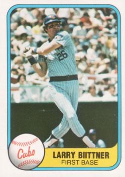 #314 Larry Biittner - Chicago Cubs - 1981 Fleer Baseball