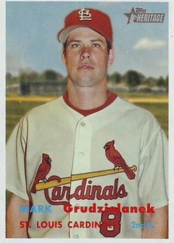 #314 Mark Grudzielanek - St. Louis Cardinals - 2006 Topps Heritage Baseball