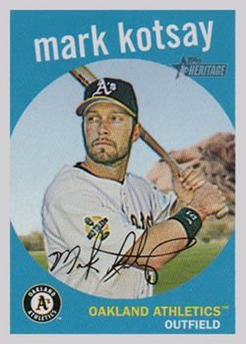#314 Mark Kotsay - Oakland Athletics - 2008 Topps Heritage Baseball