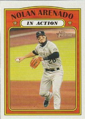 #314 Nolan Arenado - Colorado Rockies - 2021 Topps Heritage Baseball