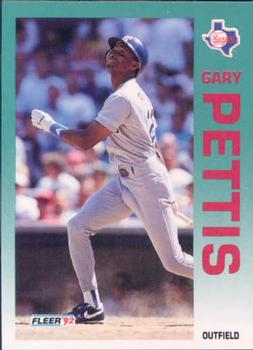 #314 Gary Pettis - Texas Rangers - 1992 Fleer Baseball