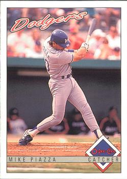 #314 Mike Piazza - Los Angeles Dodgers - 1993 O-Pee-Chee Baseball