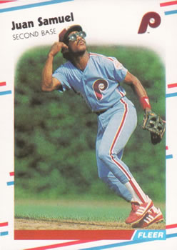 #314 Juan Samuel - Philadelphia Phillies - 1988 Fleer Baseball