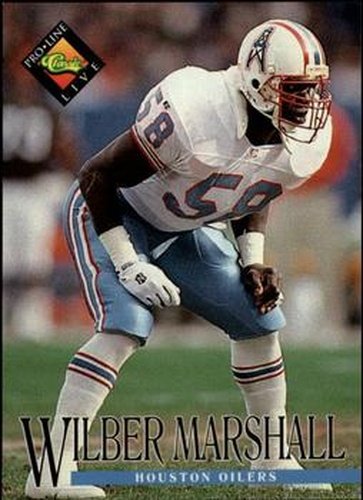 #314 Wilber Marshall - Houston Oilers - 1994 Pro Line Live Football