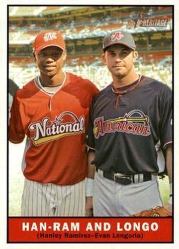 #314 Han-Ram and Longo Hanley Ramirez / Evan Longoria - Florida Marlins / Tampa Bay Rays - 2010 Topps Heritage Baseball