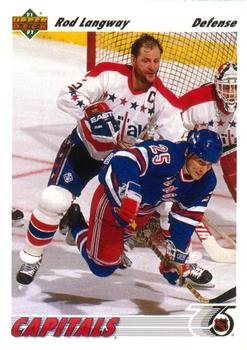 #314 Rod Langway - Washington Capitals - 1991-92 Upper Deck Hockey