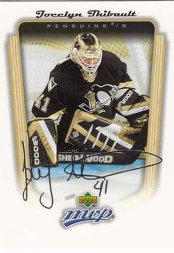 #314 Jocelyn Thibault - Pittsburgh Penguins - 2005-06 Upper Deck MVP Hockey
