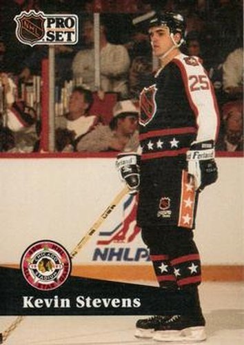 #314 Kevin Stevens - 1991-92 Pro Set Hockey