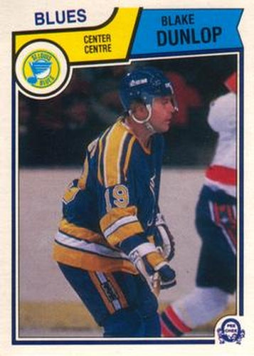 #314 Blake Dunlop - St. Louis Blues - 1983-84 O-Pee-Chee Hockey